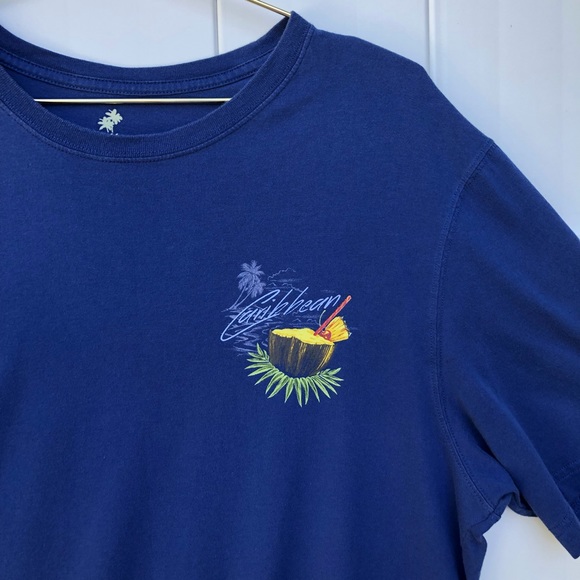 Caribbean Short Sleeve tee shirt Large Men’s blue - Picture 4 of 5
